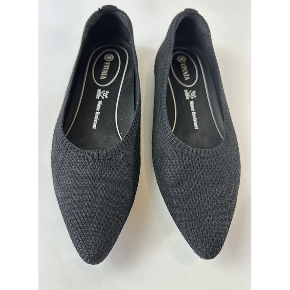 VIVAIA Aria Knit Pointed Toe Water Repellent Ballet Flats Black Size EU 40 US 9 - Picture 14 of 14